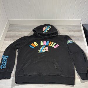 LA Lakers Pro‎ Standard Men's Medium Black Pastel Hoodie Sweatshirt Los Angeles